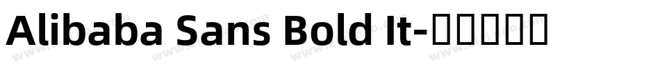 Alibaba Sans Bold It字体转换
